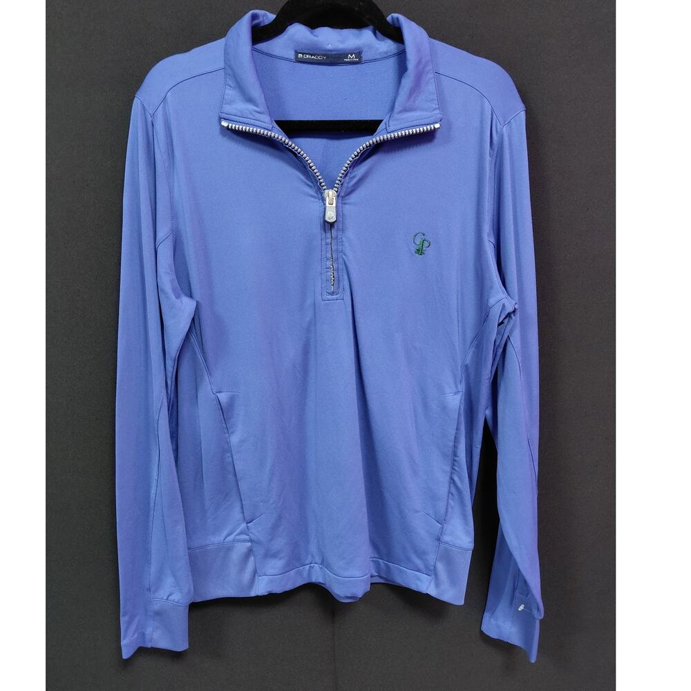B Draddy Draddy Blue 1/2 Zip Pullover Solid Knit Men Size M